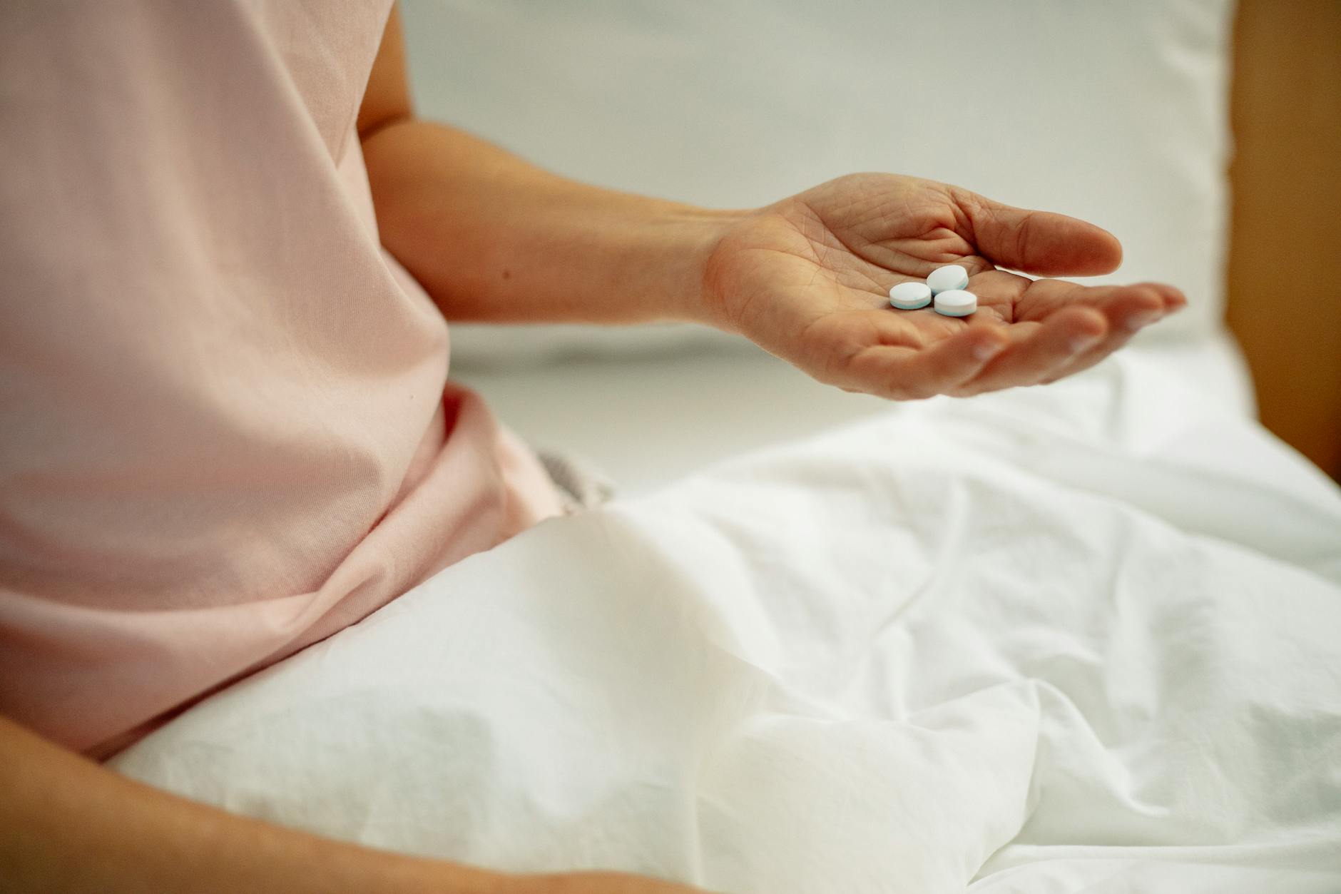 senior in hospital bed