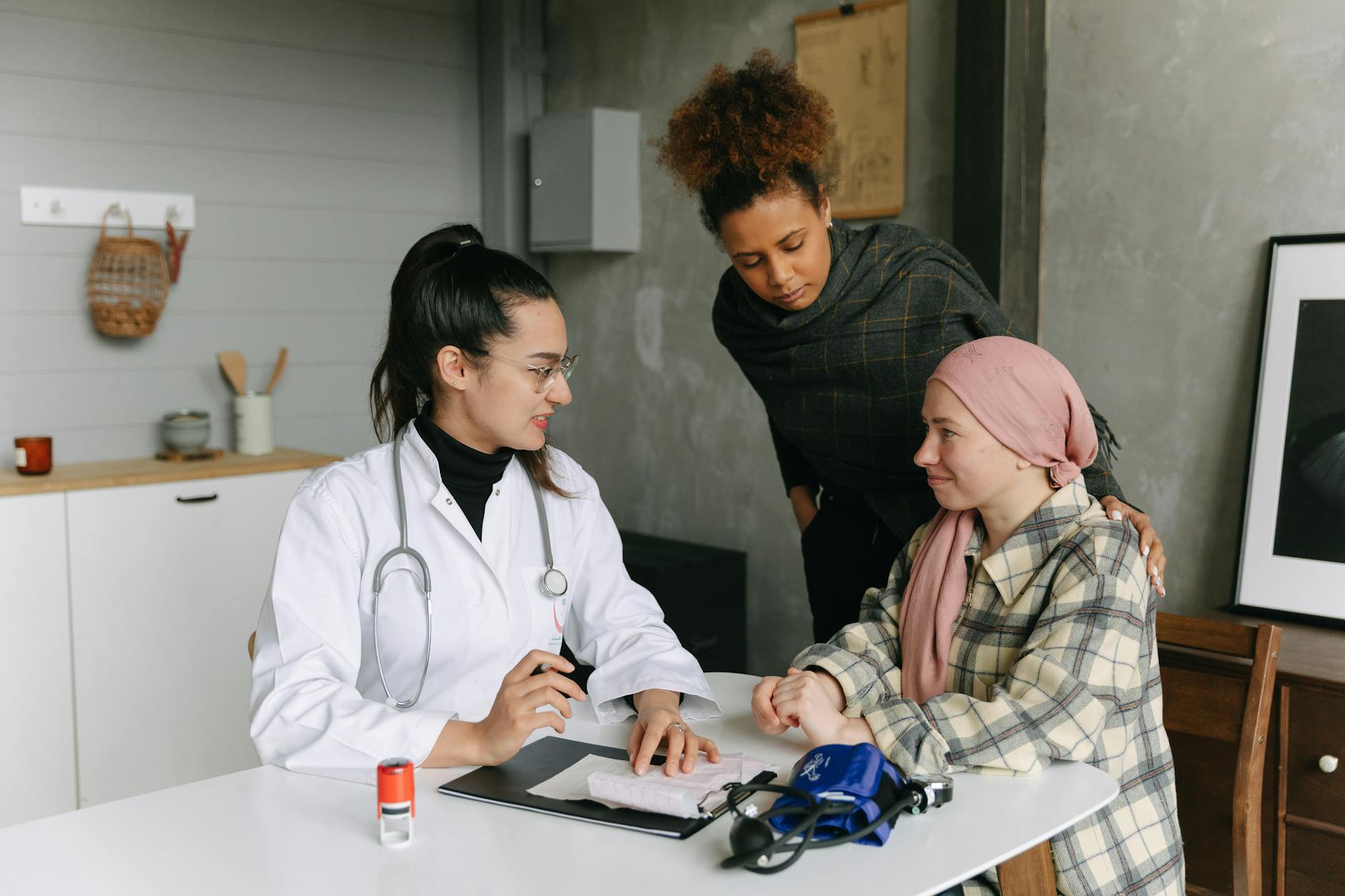 women having a conversation