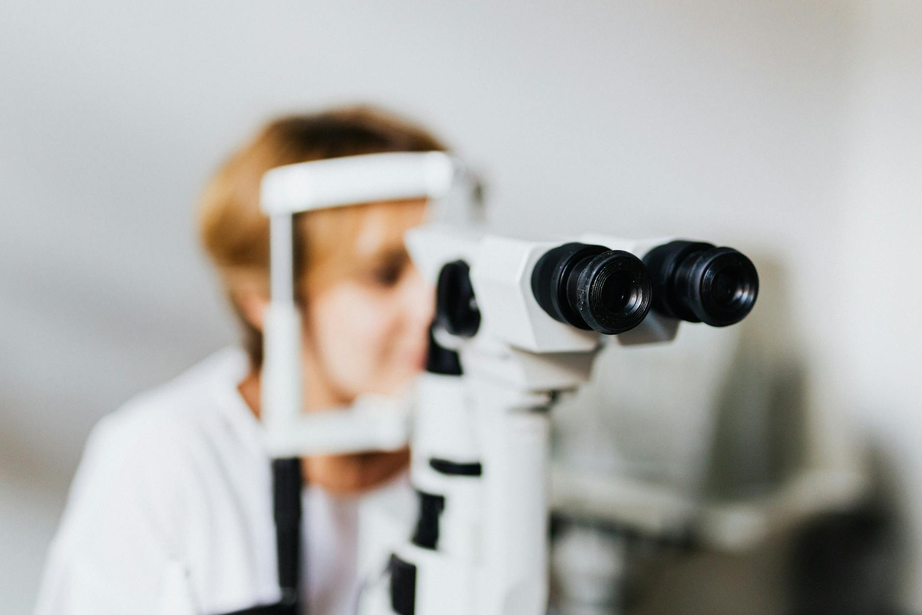 a person having an eye examination
