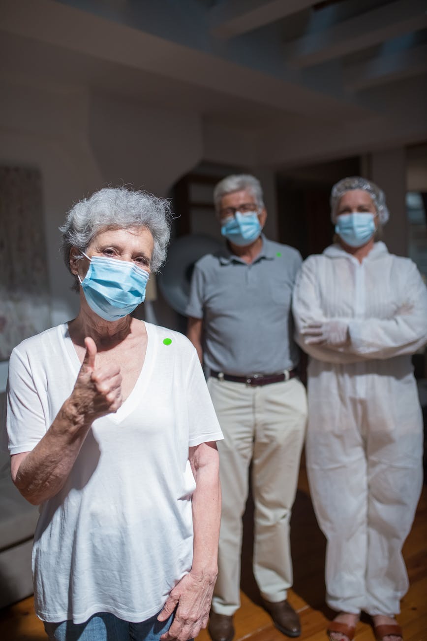 portrait of doctor and patients