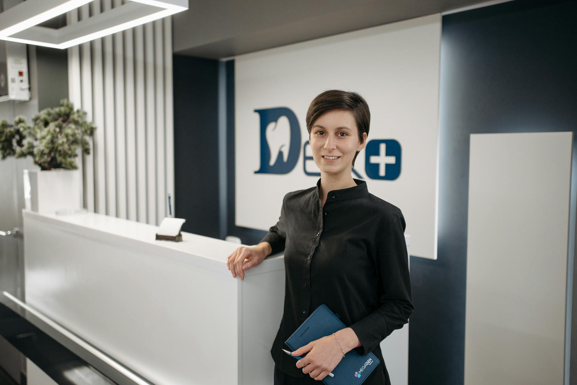 woman working at dental clinic